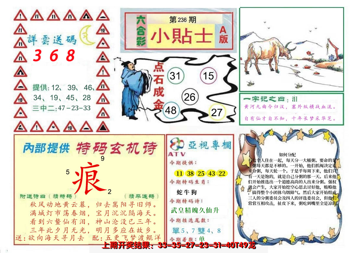 2024236期小贴士A