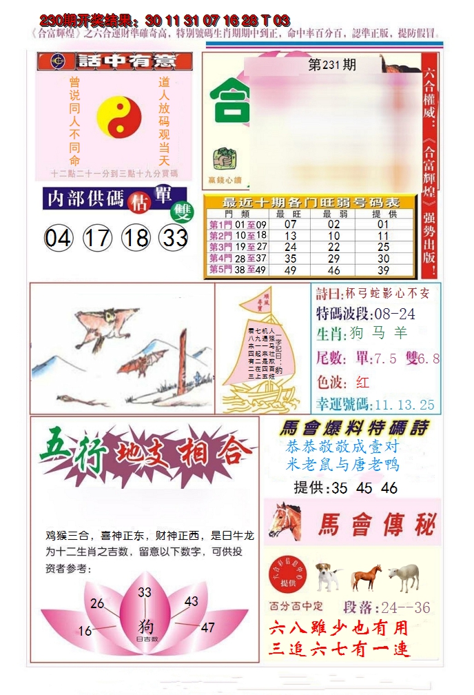 2024231期合富辉煌