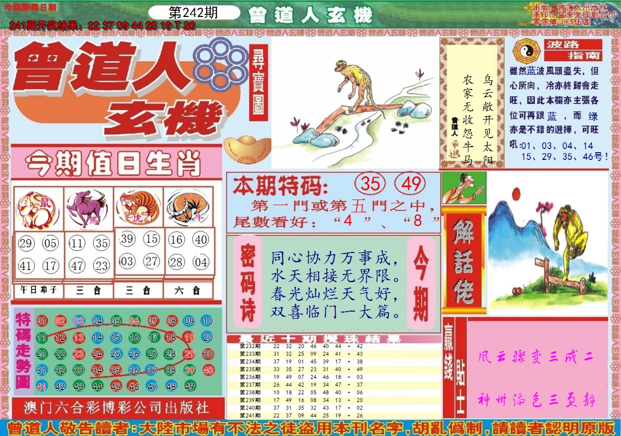 2024242期曾道人玄机A