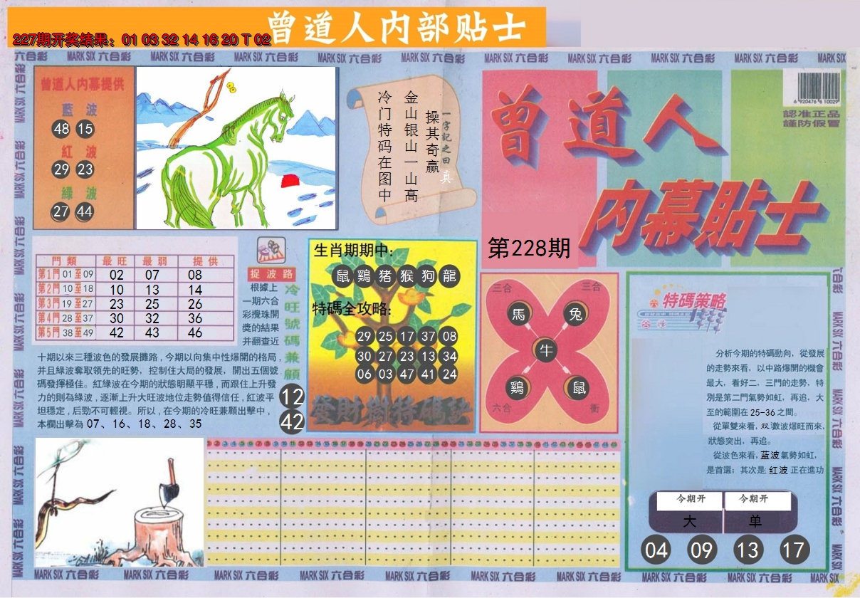 2024228期曾道人内幕贴士A
