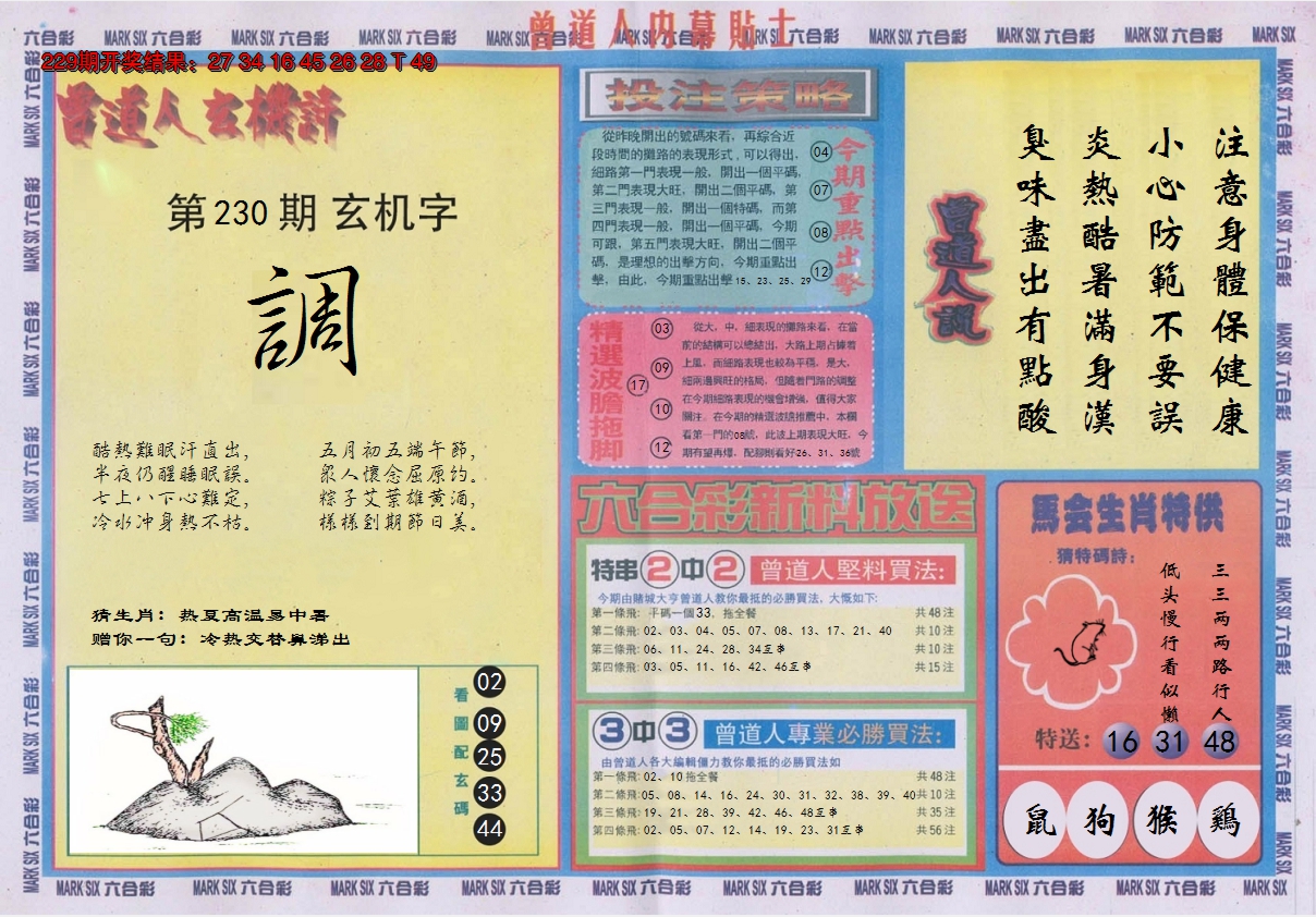 2024230期曾道人内幕贴士B