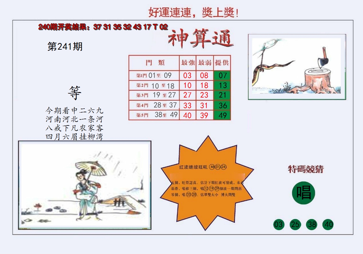 2024241期4-台湾神算