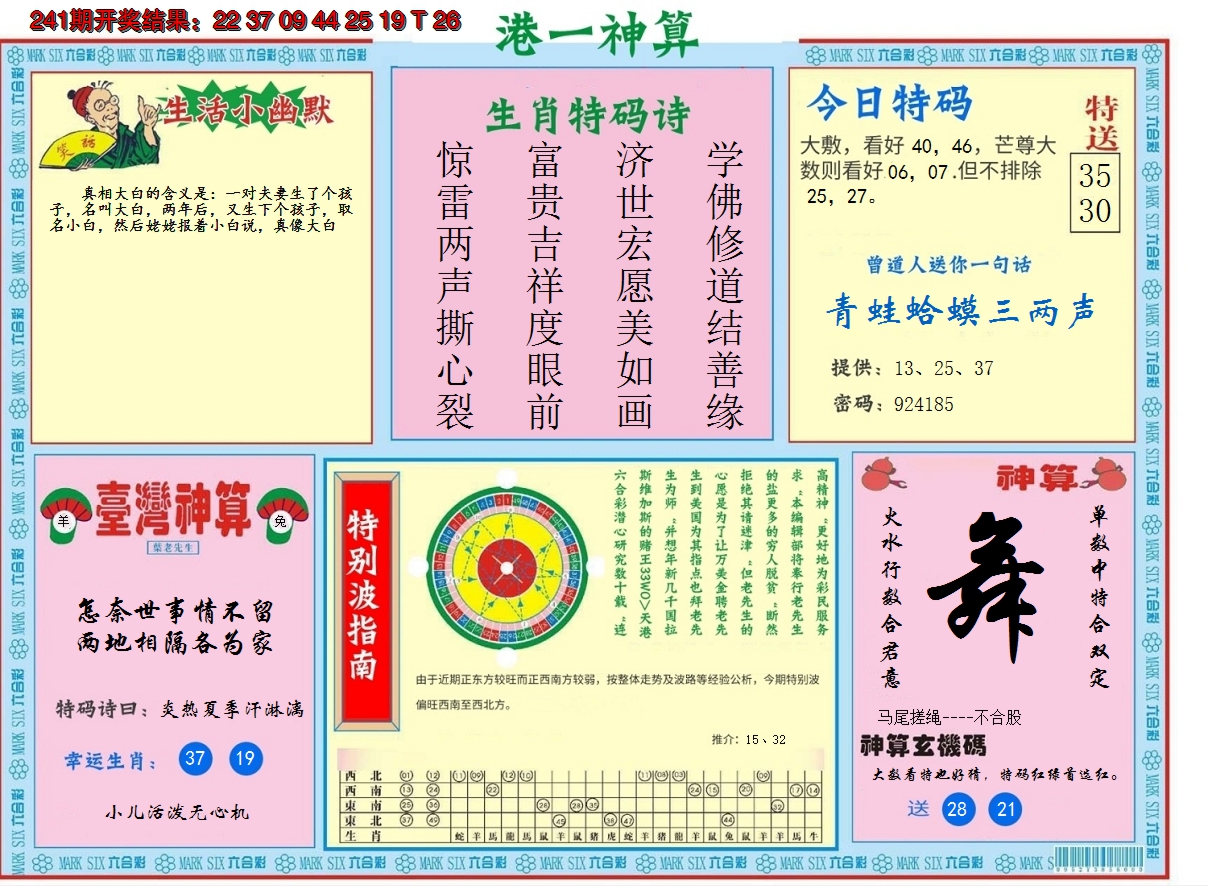 2024242期港台神算B