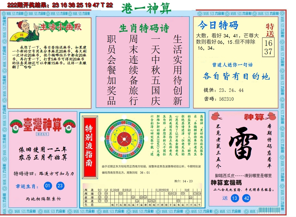 2024223期港台神算B