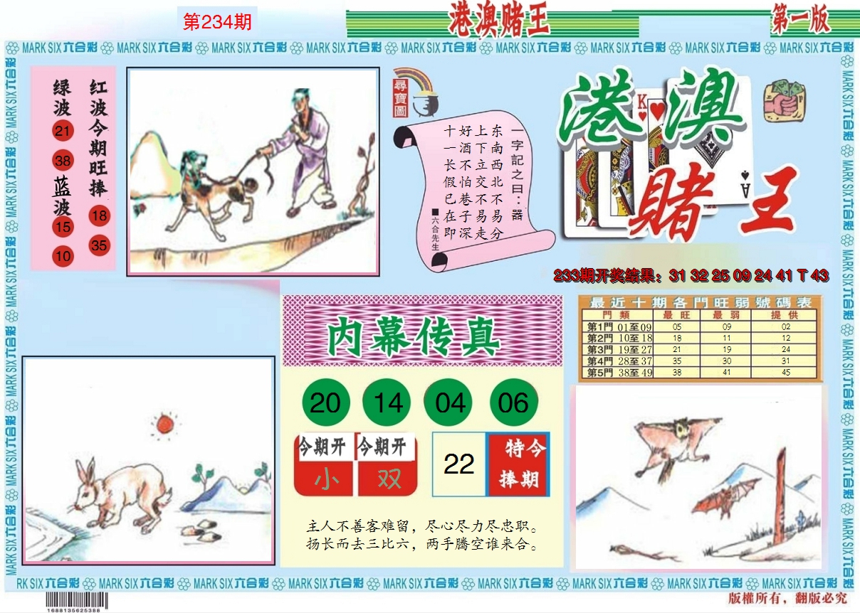 2024234期港澳赌王A