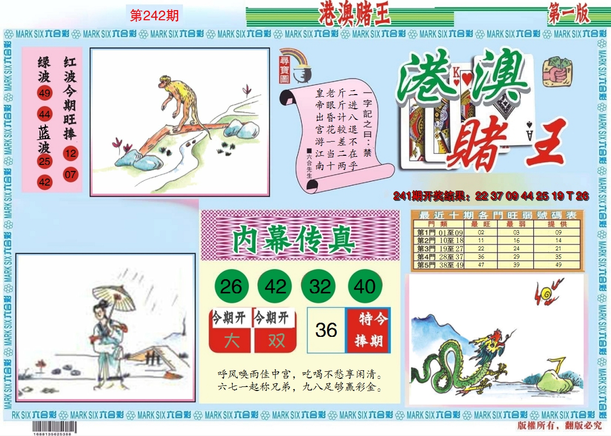 2024242期港澳赌王A