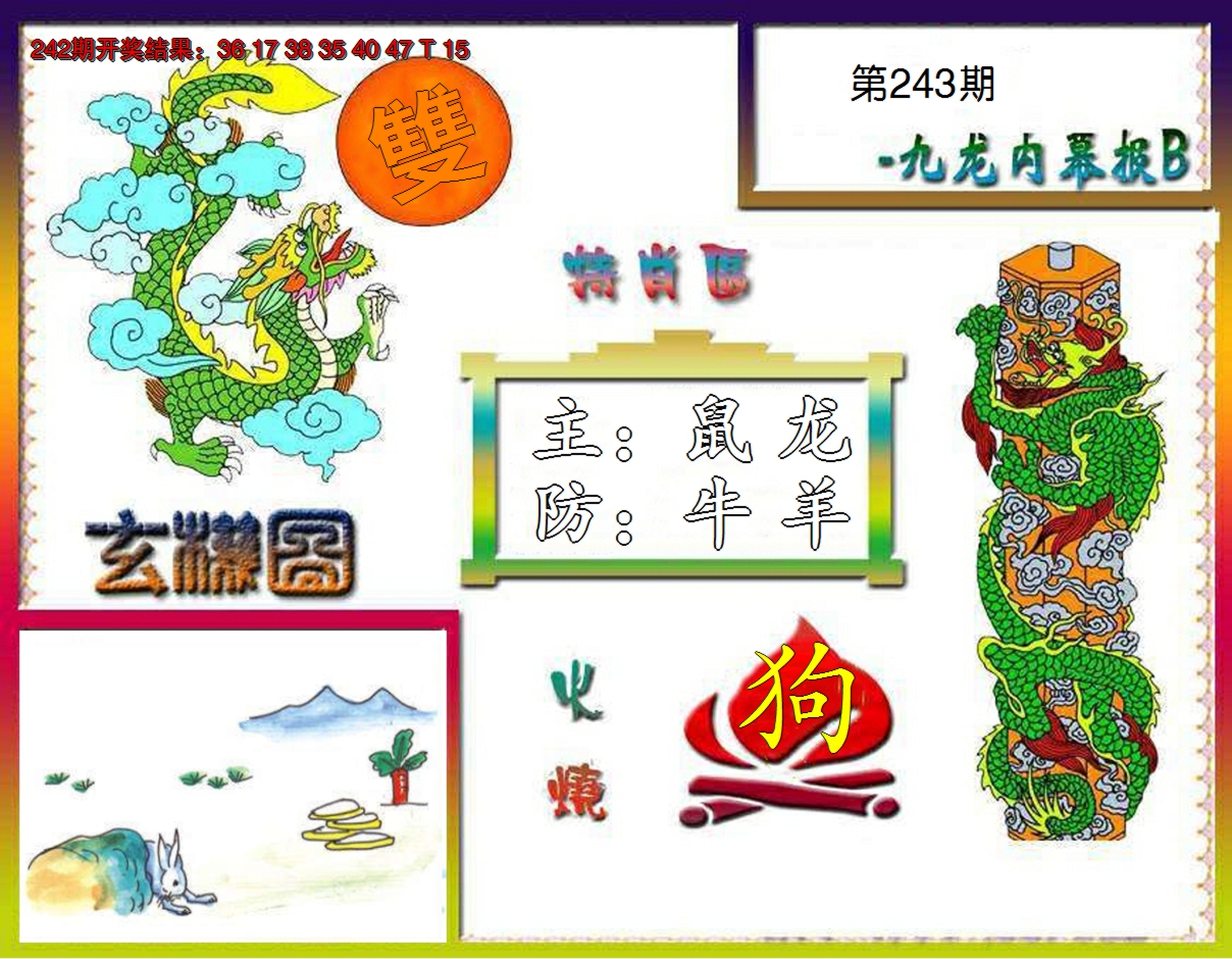 2024243期九龙内幕特肖图B