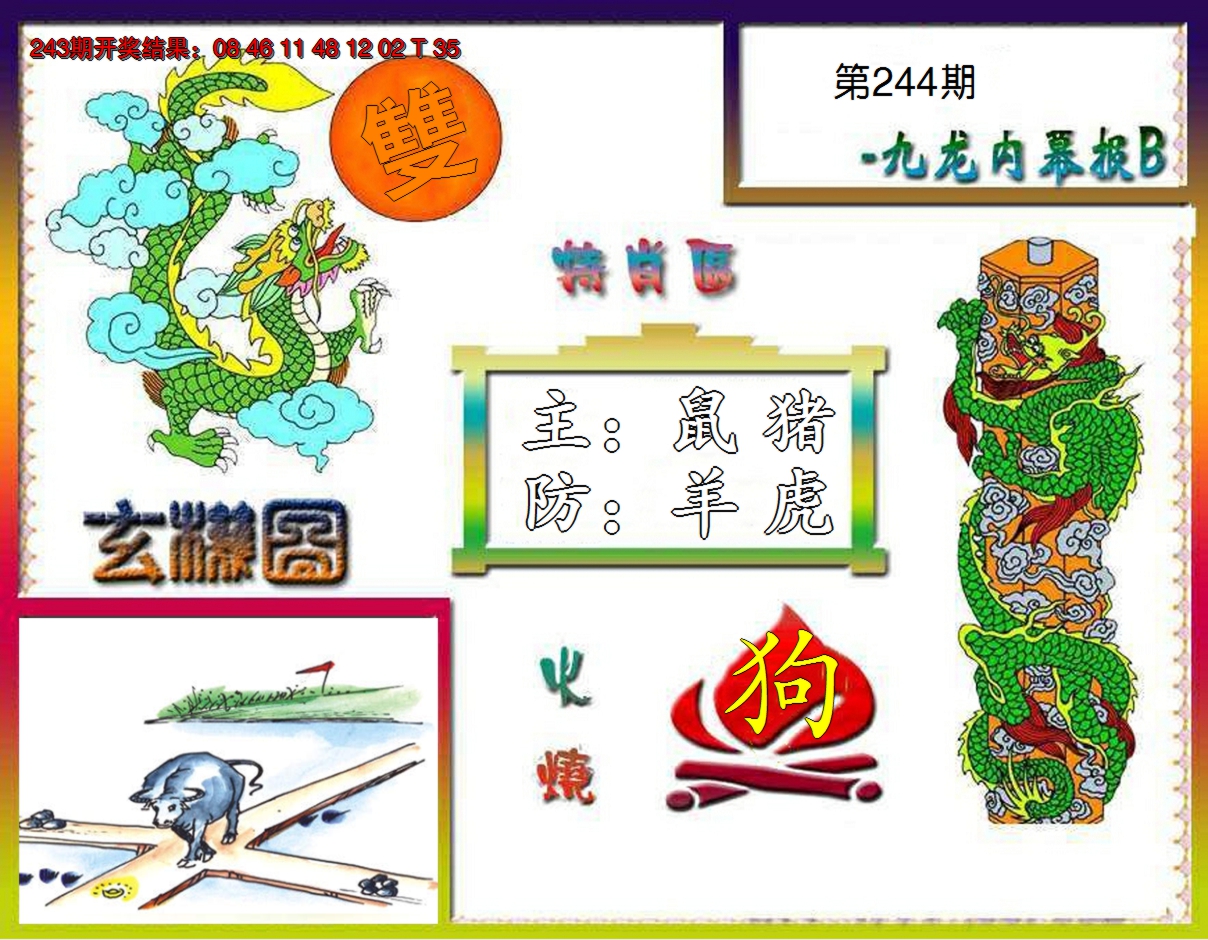 2024244期九龙内幕特肖图B