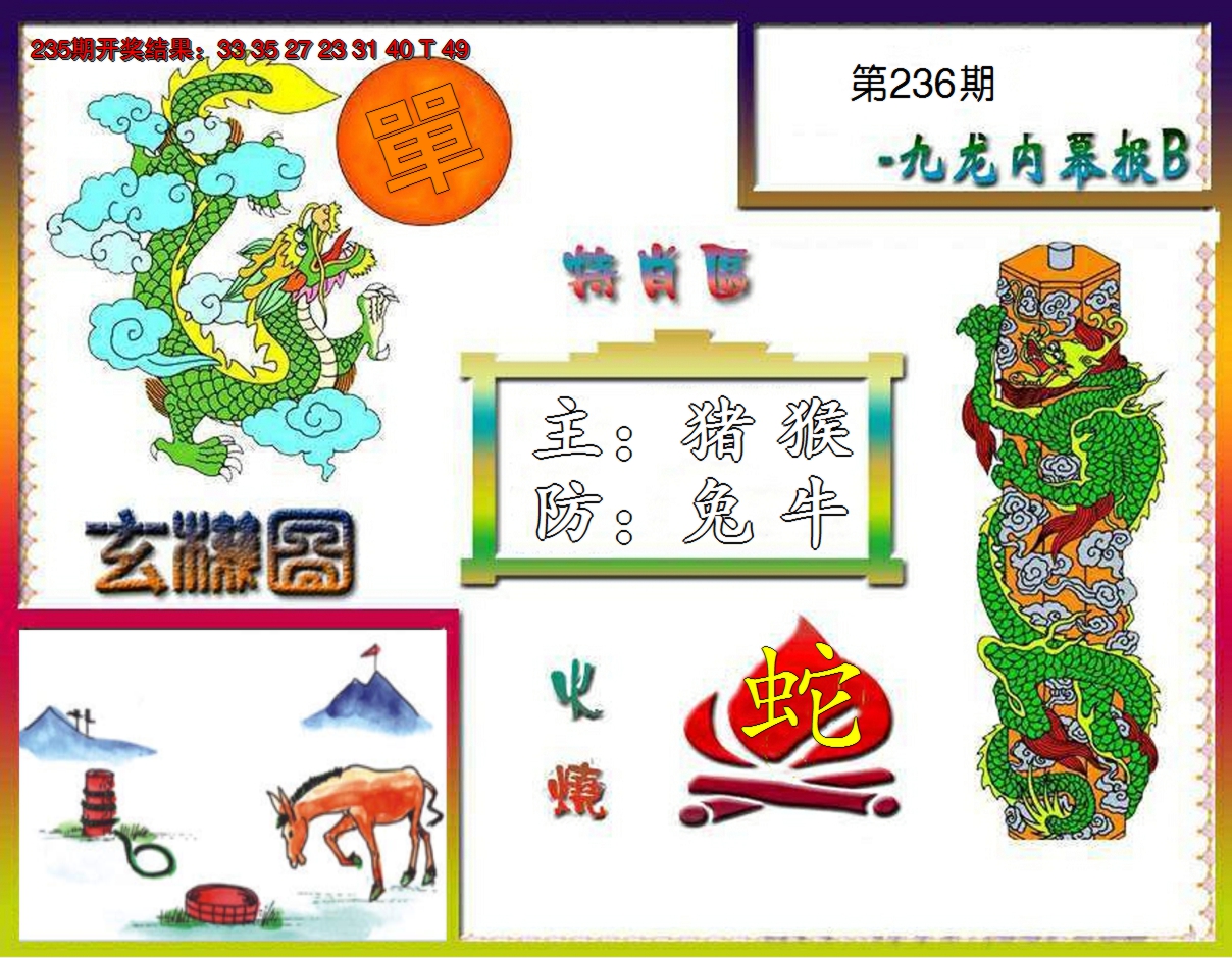 2024236期九龙内幕特肖图B