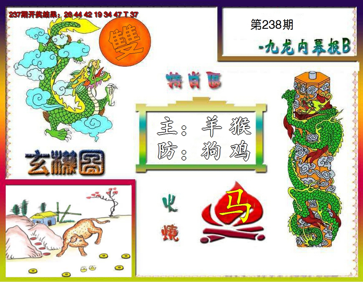 2024238期九龙内幕特肖图B