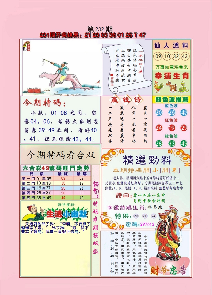 2024232期大富大贵