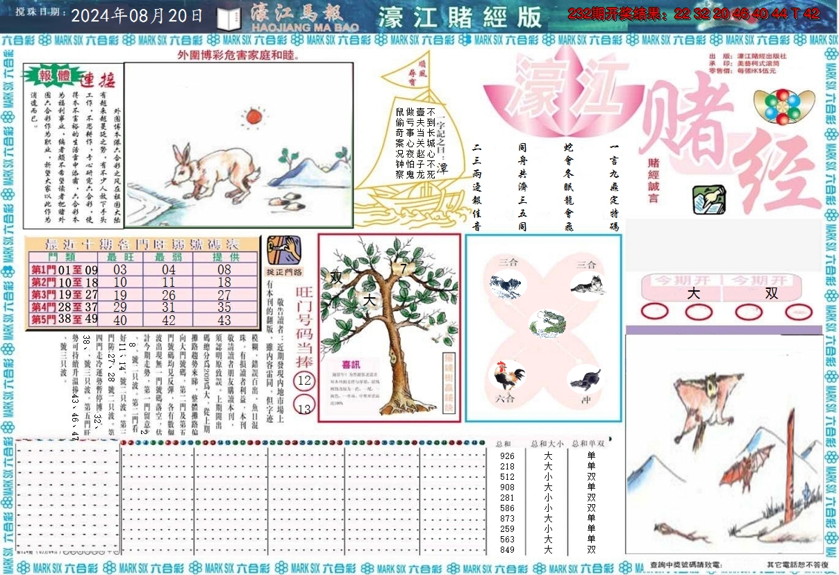 2024233期濠江赌经A