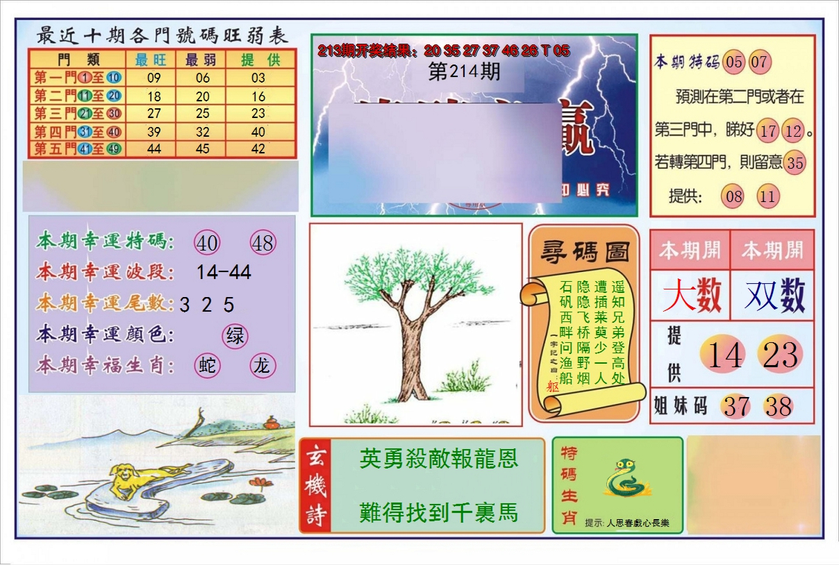 2024214期逢赌必羸