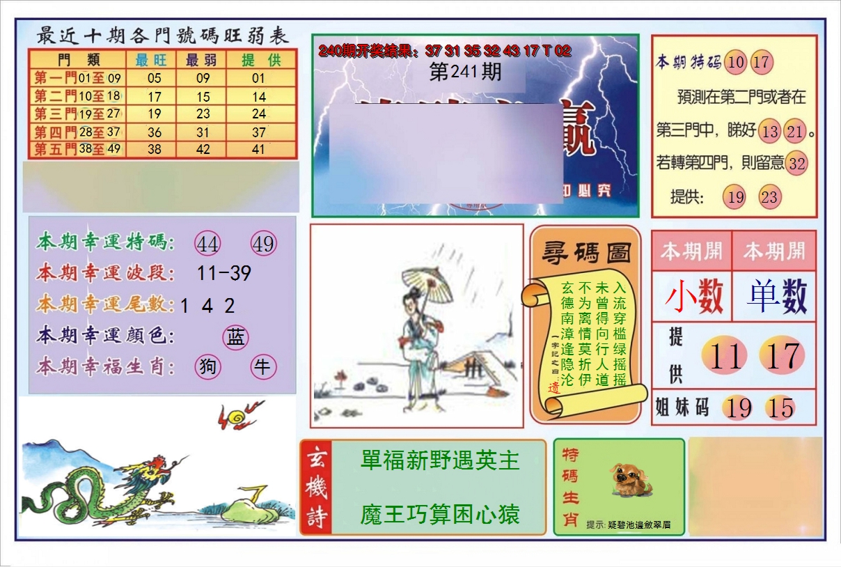 2024241期逢赌必羸