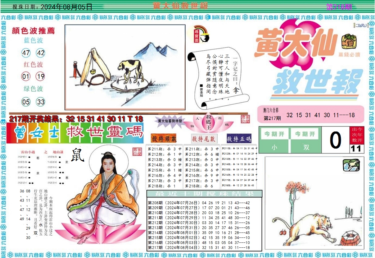 2024218期黄大仙救世A