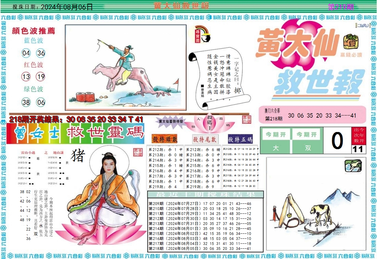 2024219期黄大仙救世A