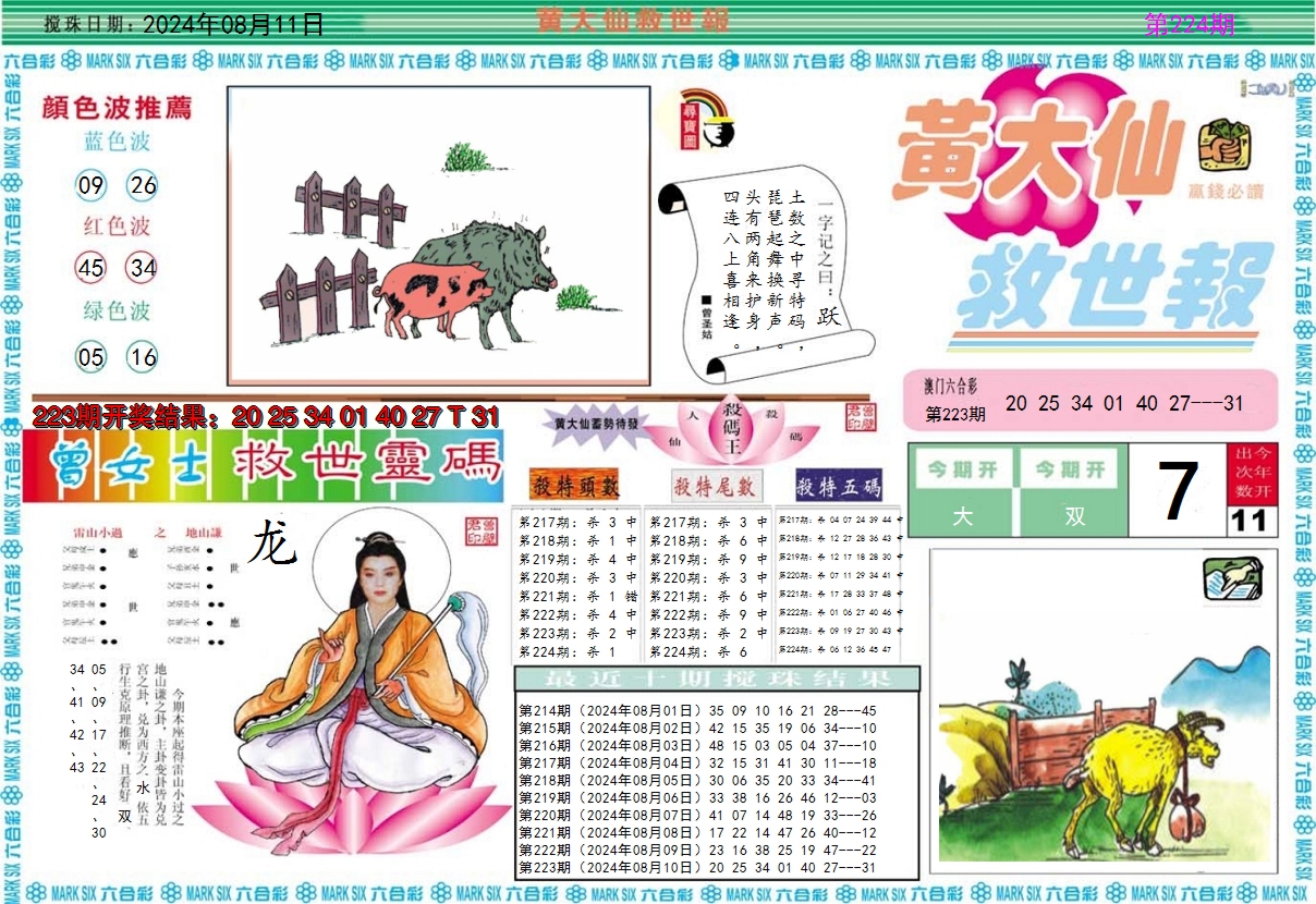 2024224期黄大仙救世A