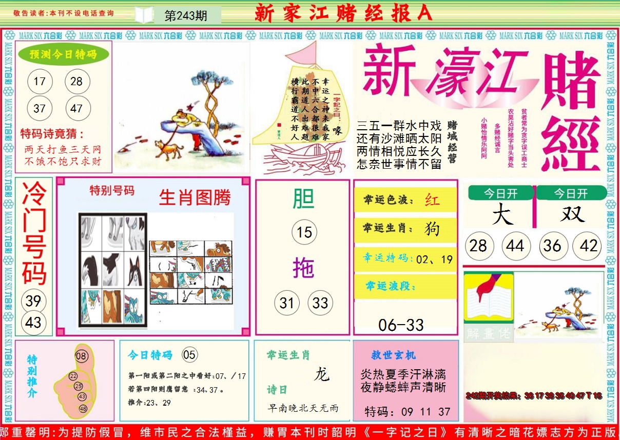 2024243期新濠江赌经A