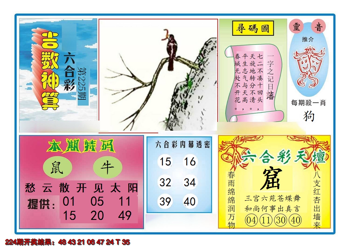 2024225期吉数神算