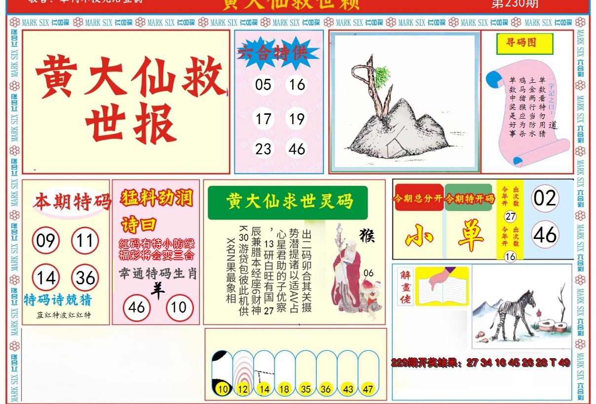 2024230期新黄大仙救世A