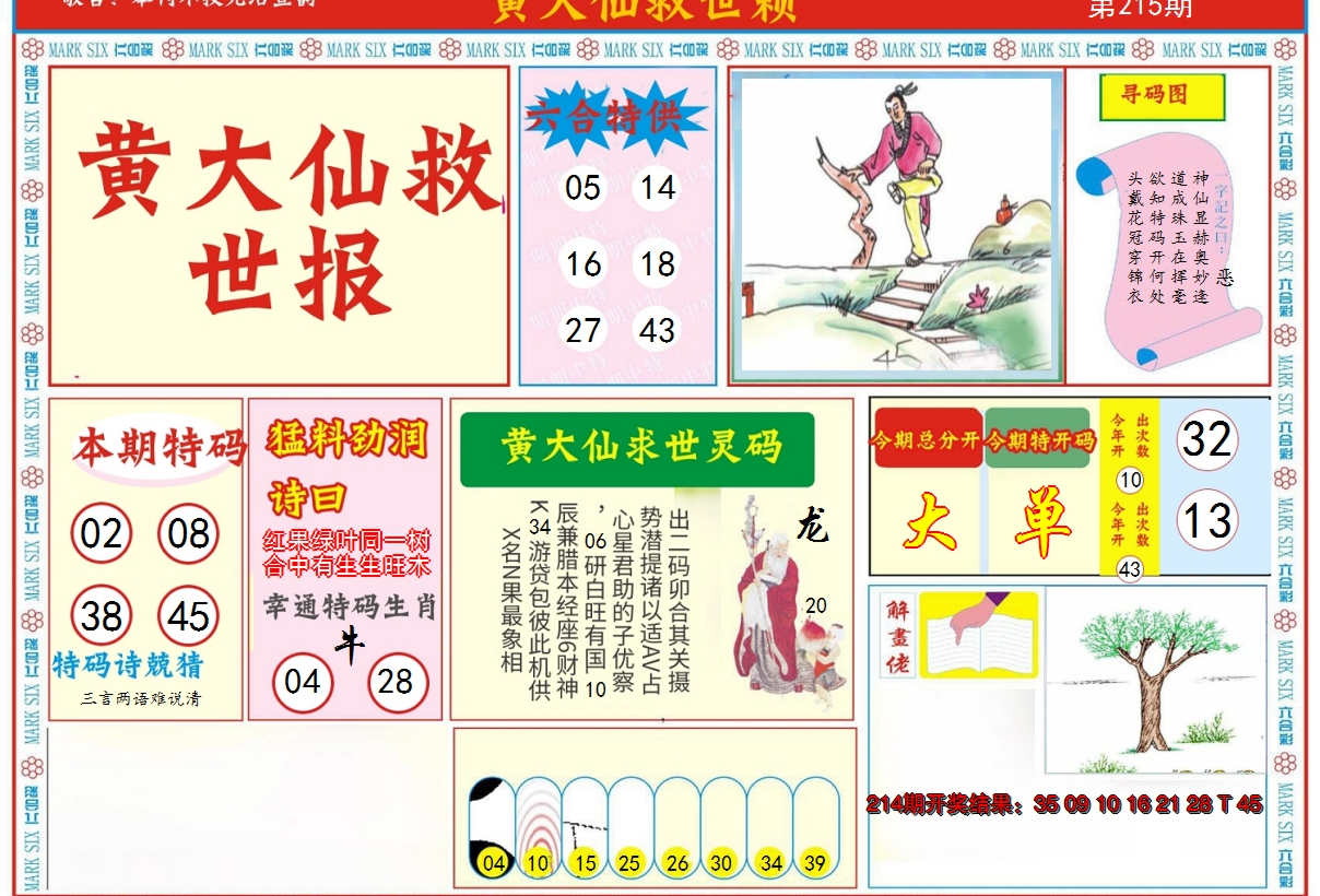 2024215期新黄大仙救世A