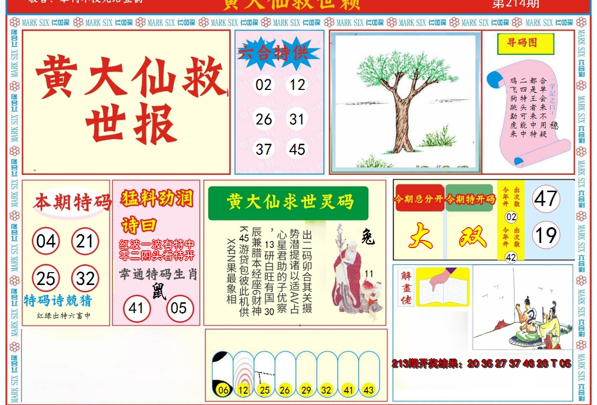 2024214期新黄大仙救世A