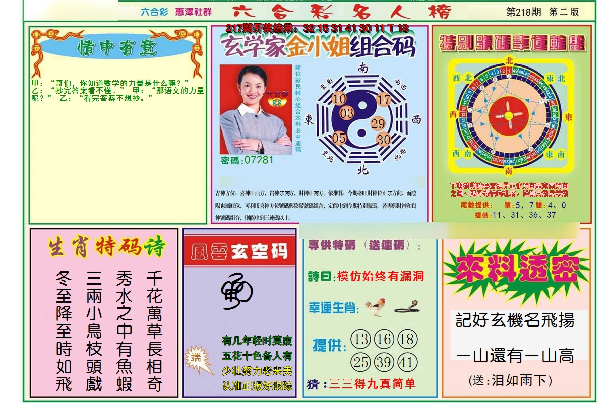 2024218期名人榜B