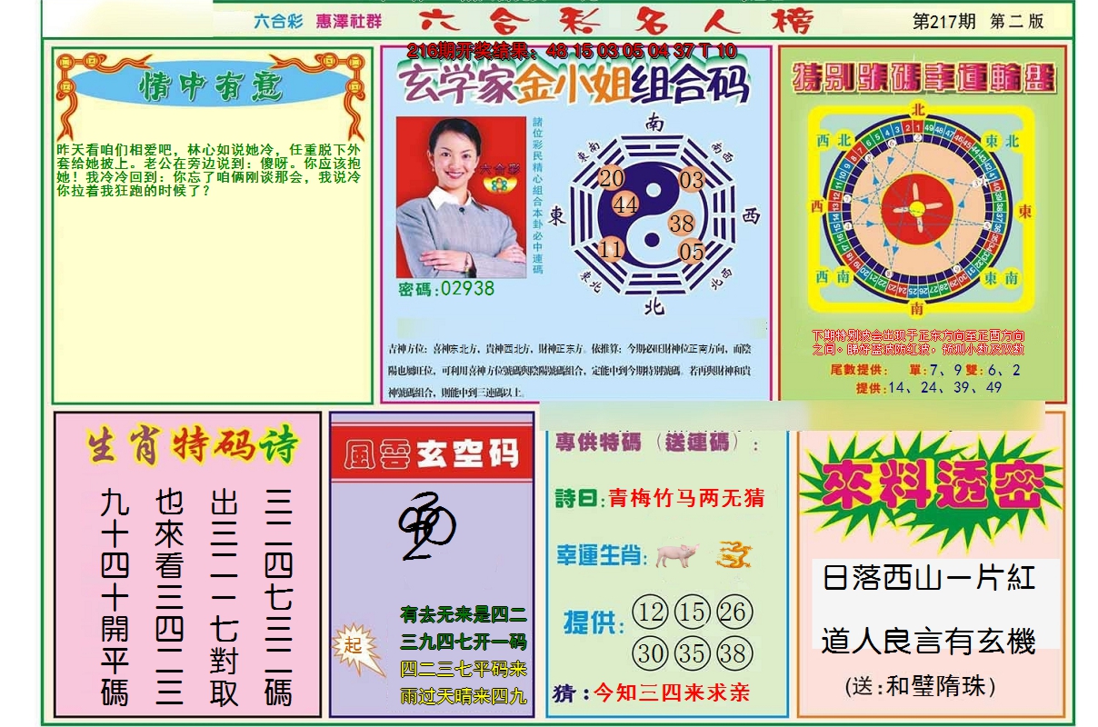 2024217期名人榜B