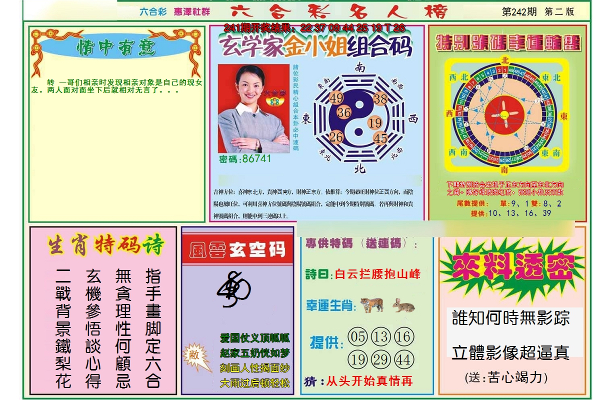 2024242期名人榜B