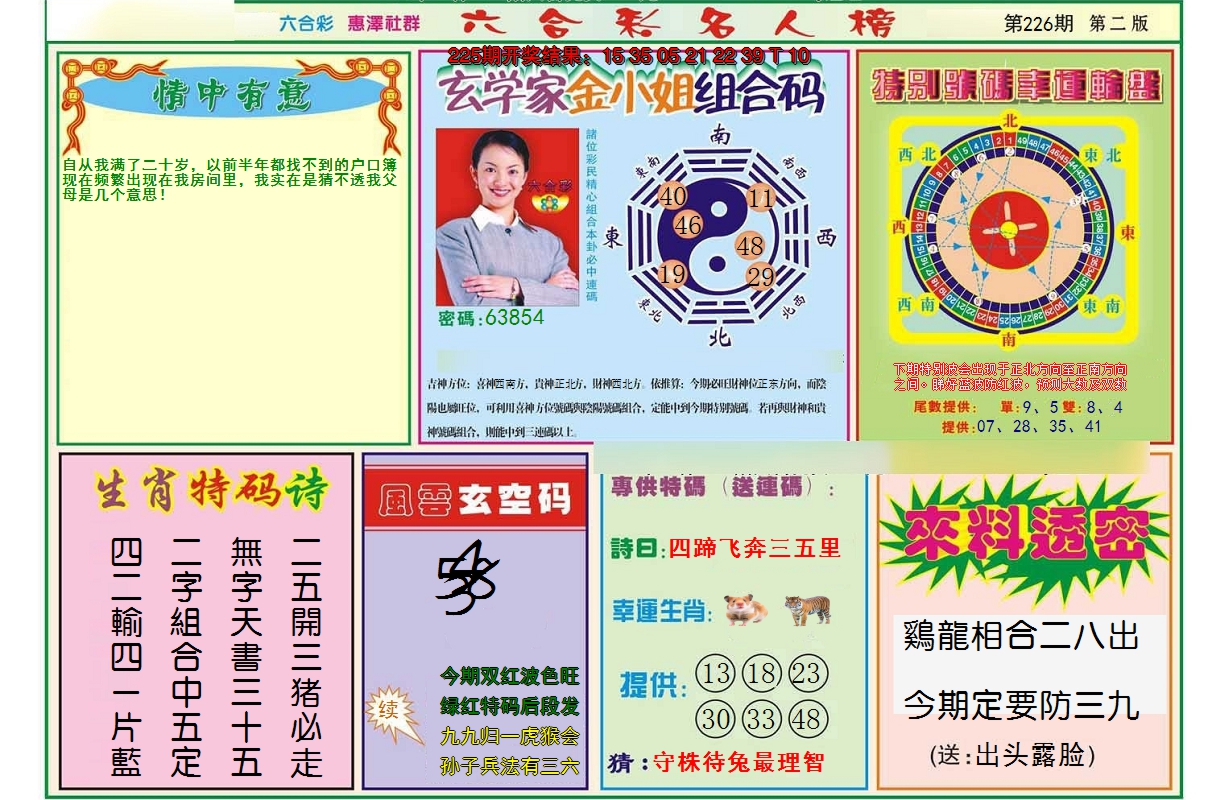 2024226期名人榜B