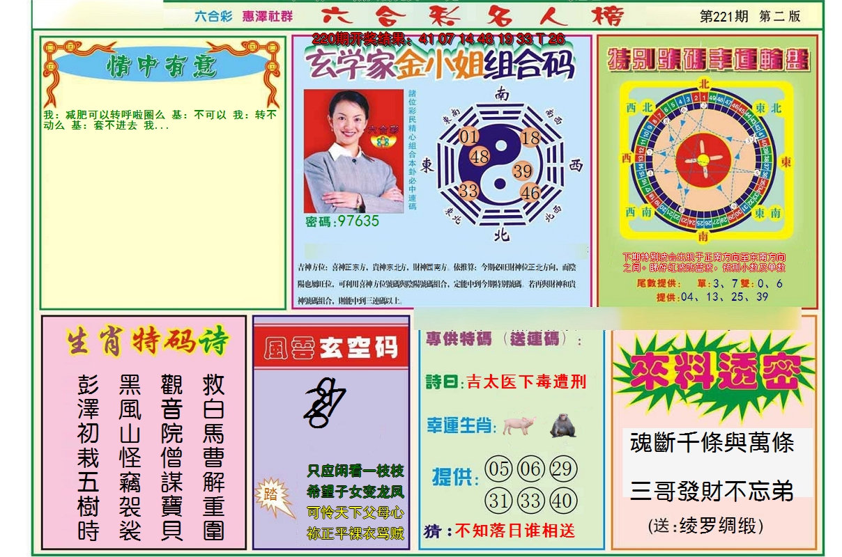 2024221期名人榜B