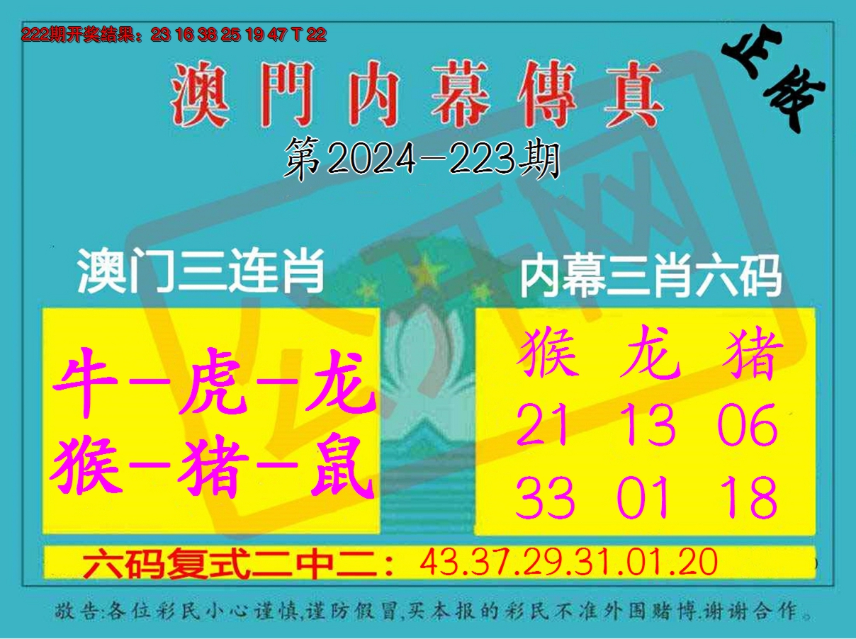 2024223期内幕传真三肖版