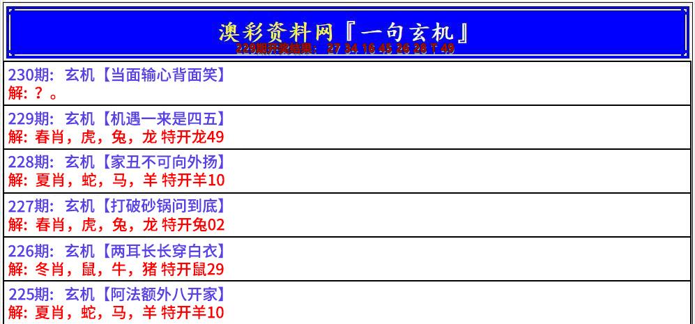 2024230期澳门一句玄机