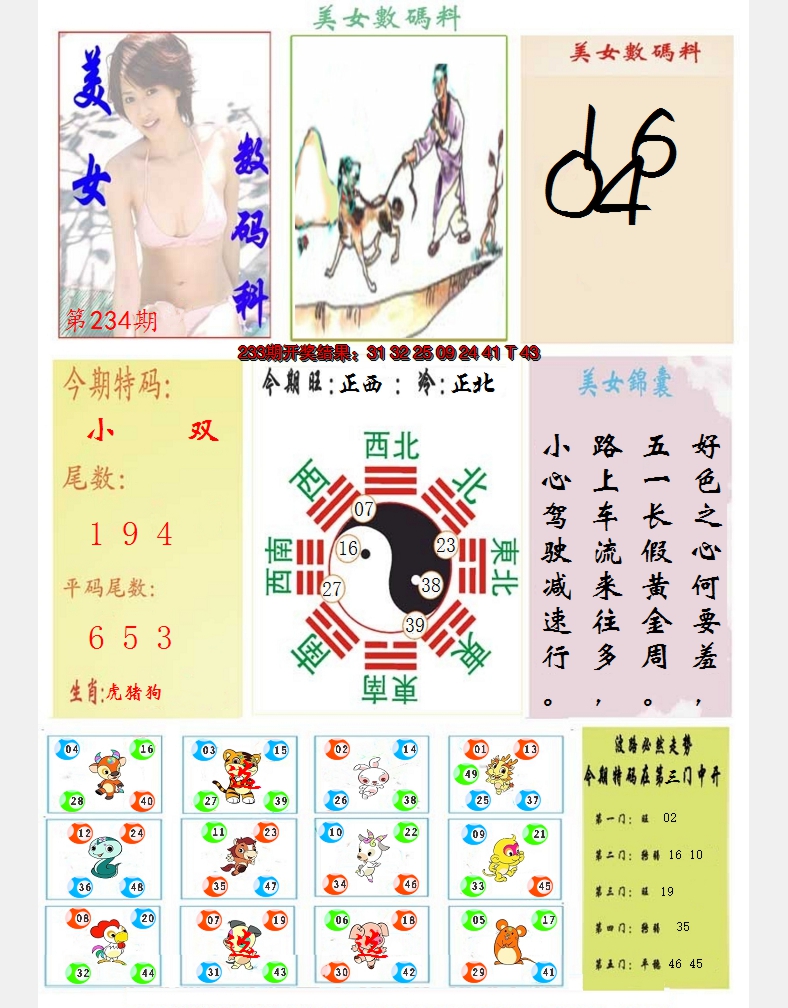 2024234期美女数码料