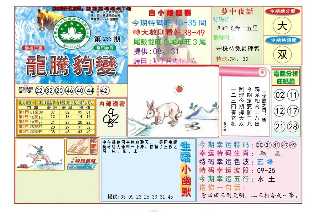 2024233期龙腾豹变