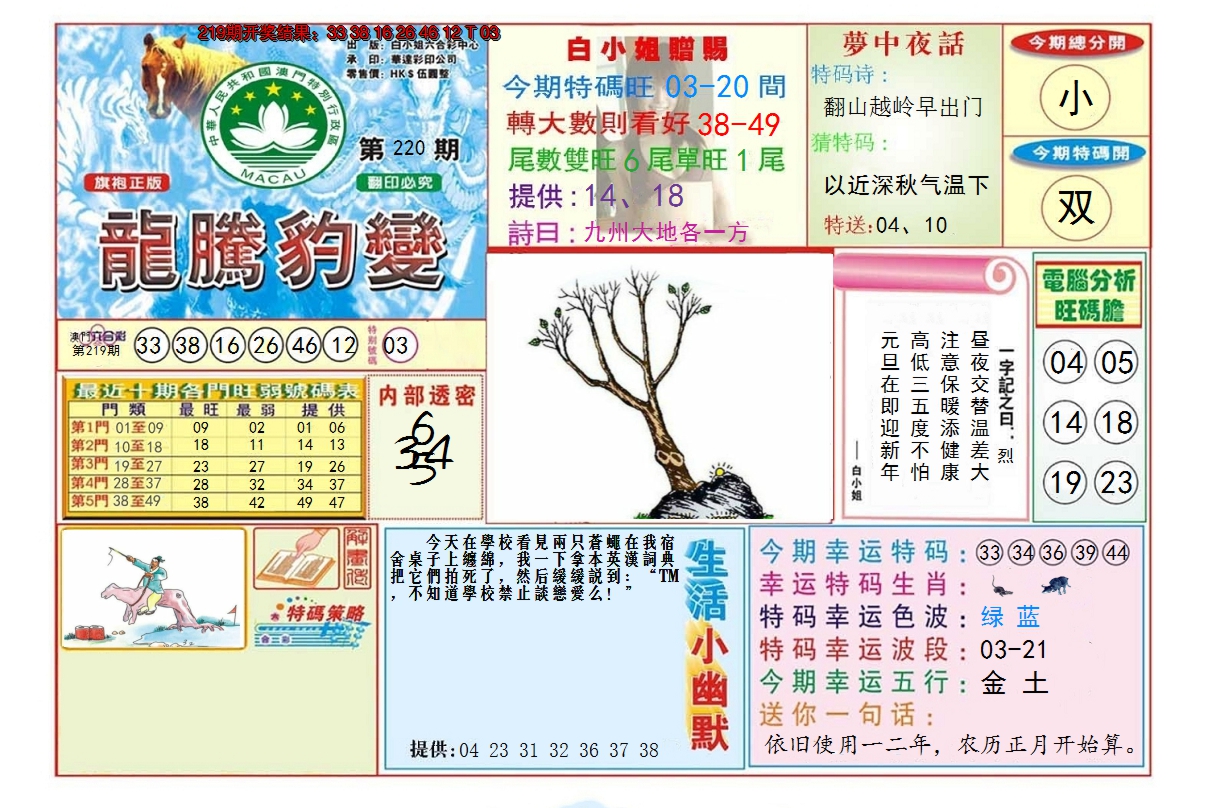 2024220期龙腾豹变