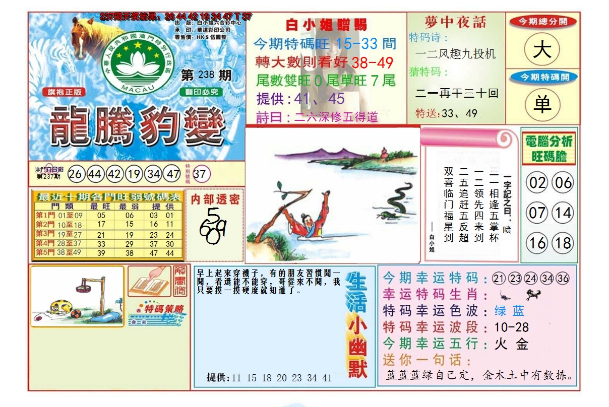 2024238期龙腾豹变