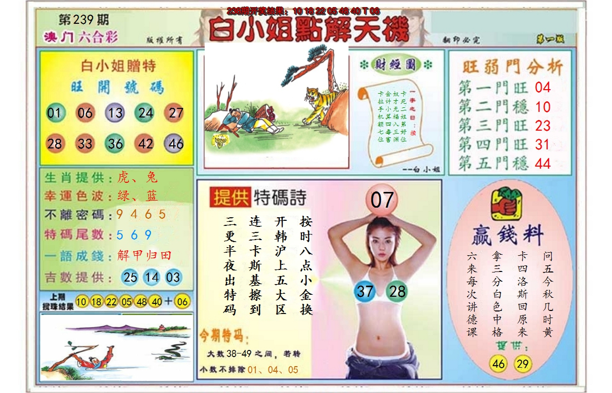 2024239期白小姐点解天机A