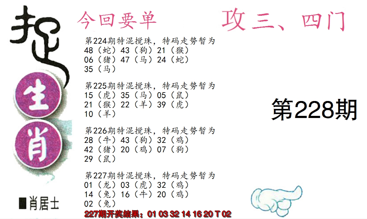 2024228期捉生肖