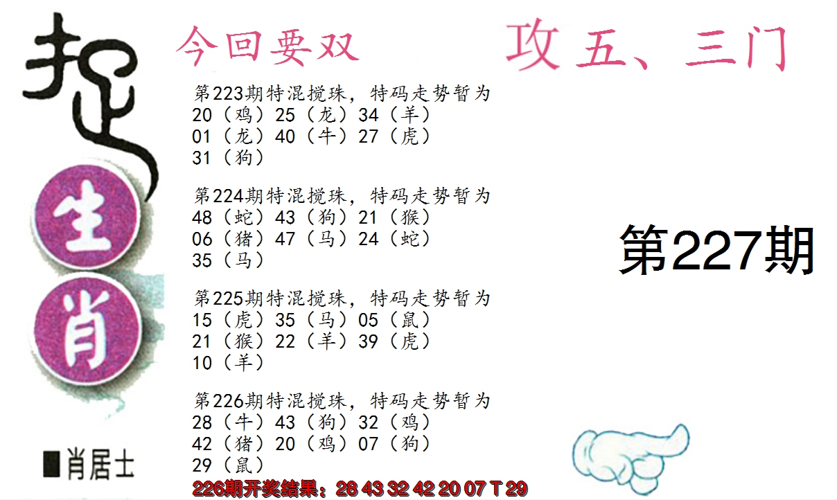 2024227期捉生肖
