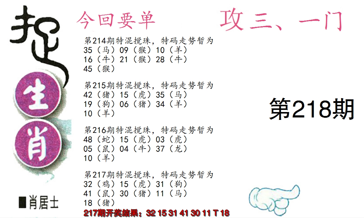 2024218期捉生肖