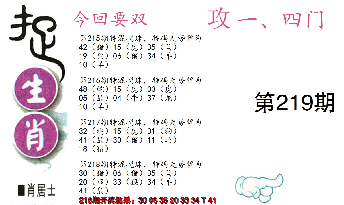 2024219期捉生肖