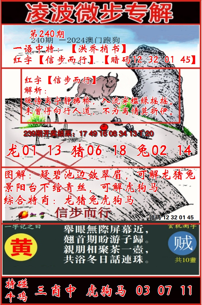 2024240期凌波微步