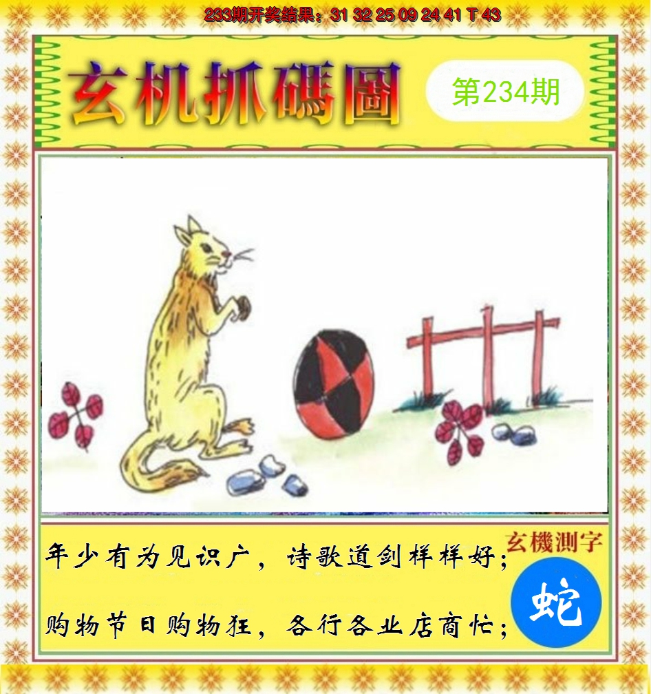 2024234期玄机抓码图