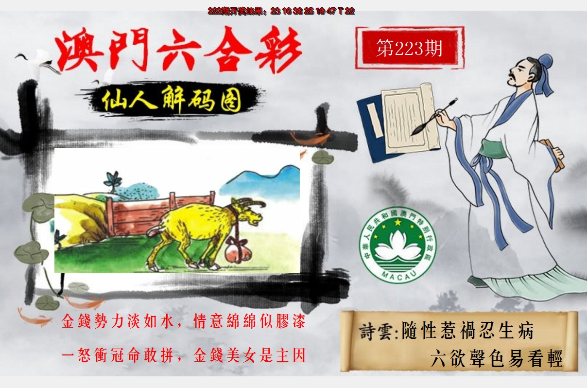 2024223期仙人解码图