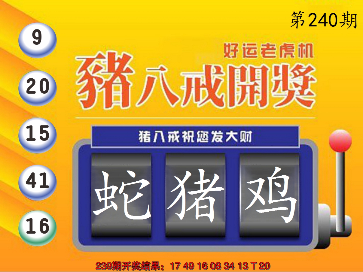 2024240期猪八戒开奖A