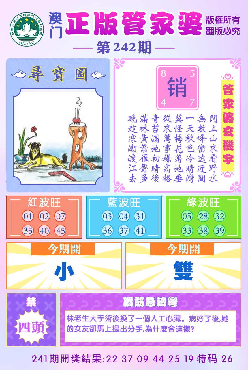 2024242期正版管家婆