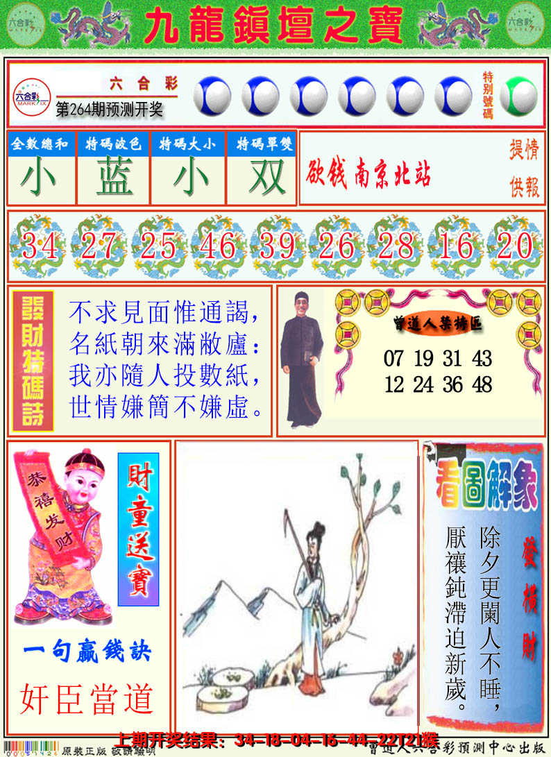 2024264期澳门挂牌解特码A