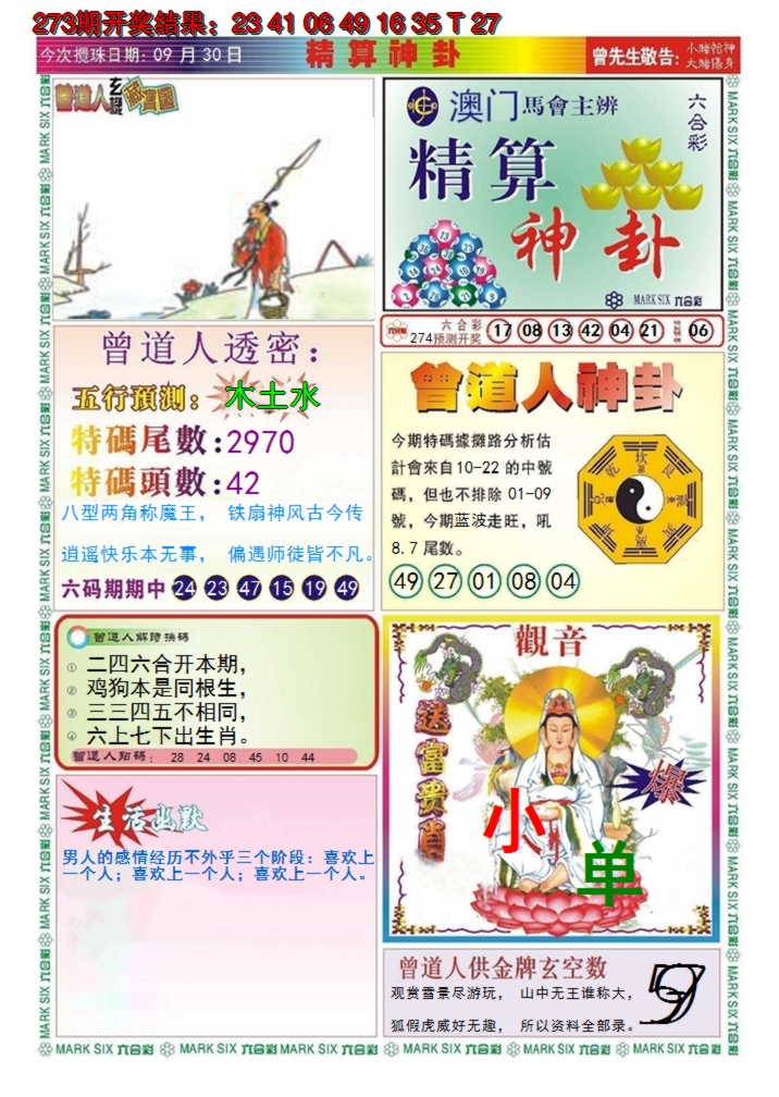 2024274期澳门精算神卦