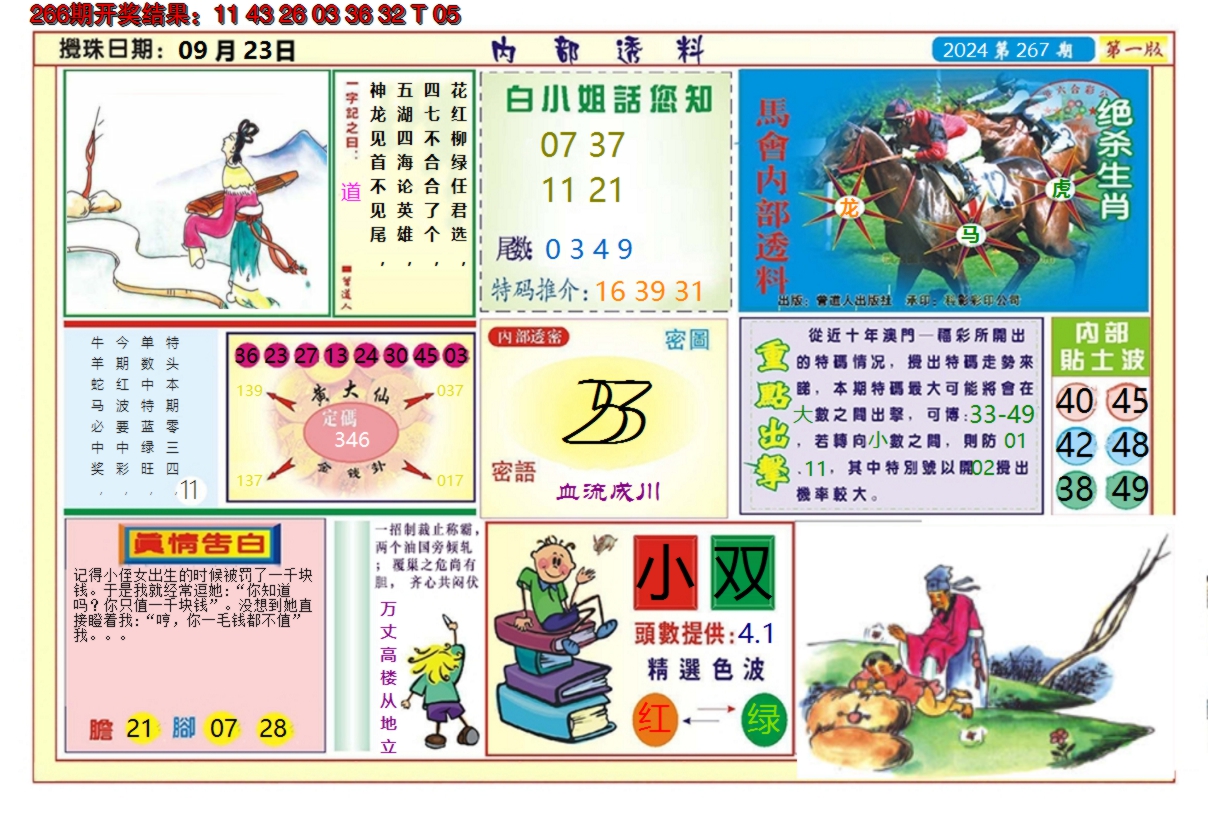 2024267期澳门内部透料A